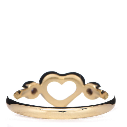 Tiffany 18K Yellow Gold Diamond Mini Elsa Peretti Open Heart Ring 50 5.25 4 of 7