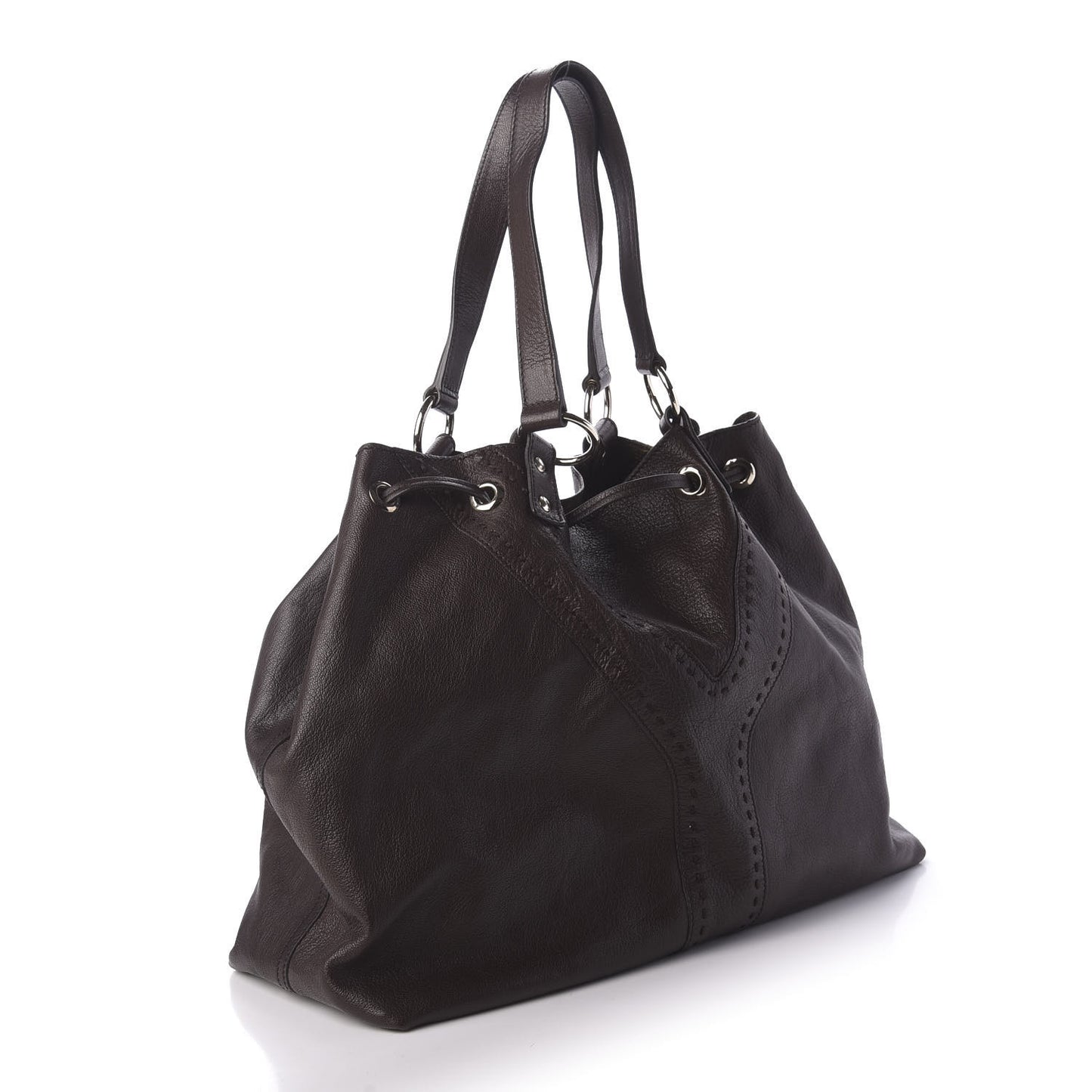 Calfskin Reversible Double Sac Y Tote Gold Brown