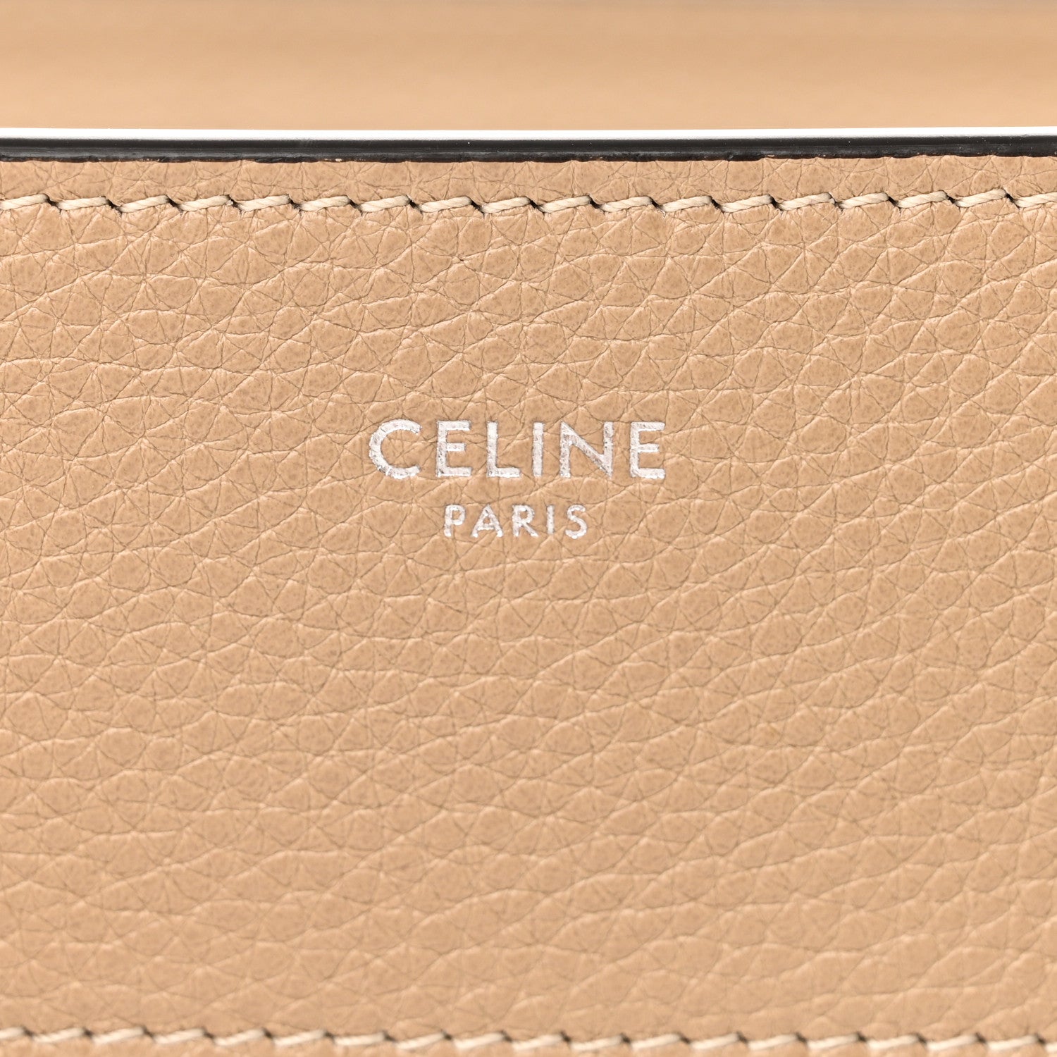 Celine Drummed Calfskin Mini Luggage Dune 6 of 11