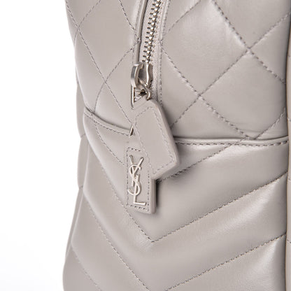 Saint Laurent Calfskin Y Quilted Monogram Loulou Bowling Bag Grey 8 of 9