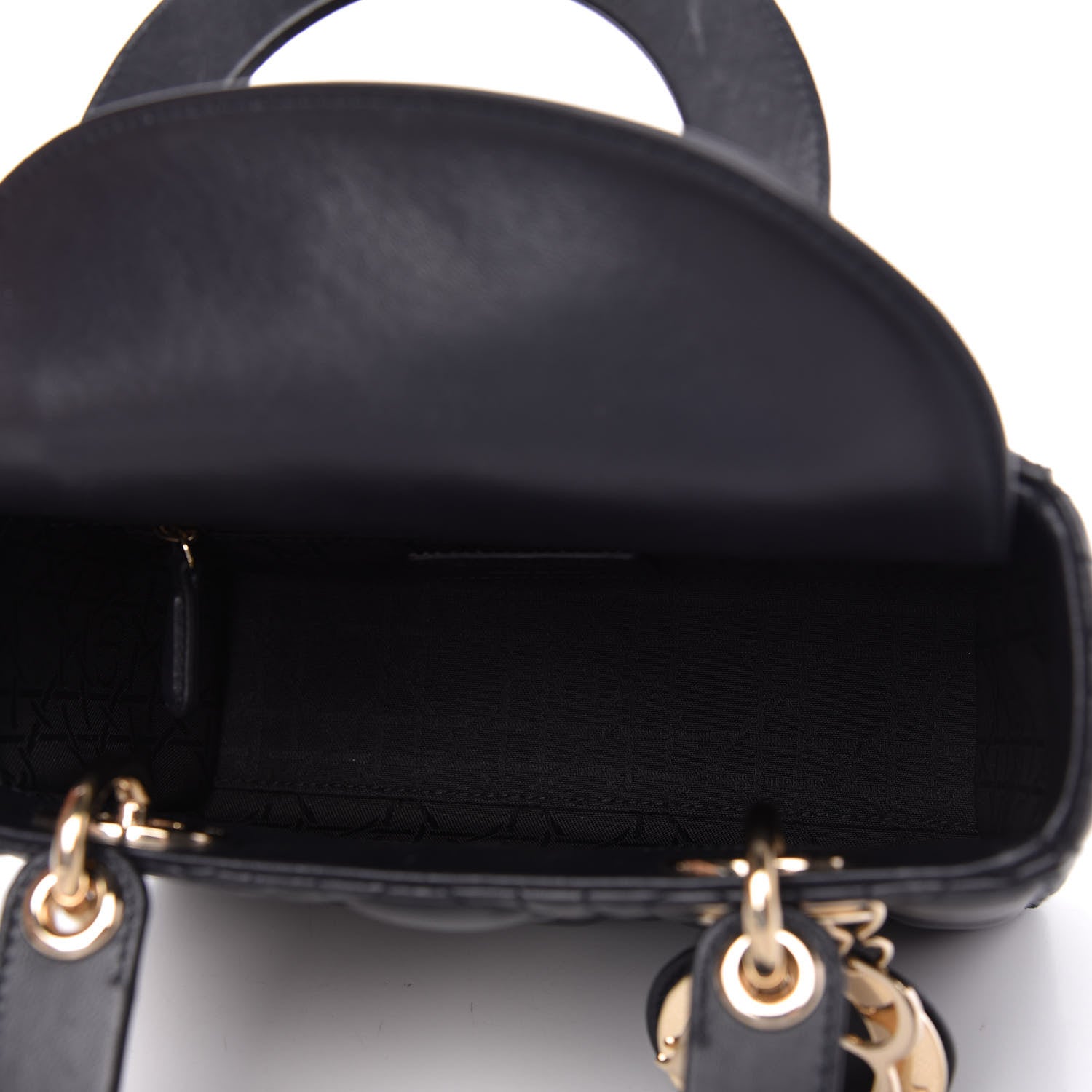 Christian Dior Lambskin Cannage Small Lucky Badges My Lady Dior Navy 5 of 9