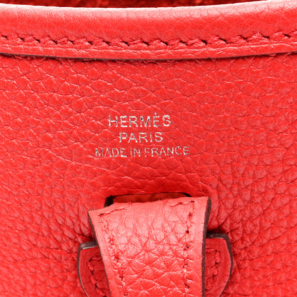 Hermes Taurillon Clemence Evelyne TPM Rouge Casaque 6 of 10