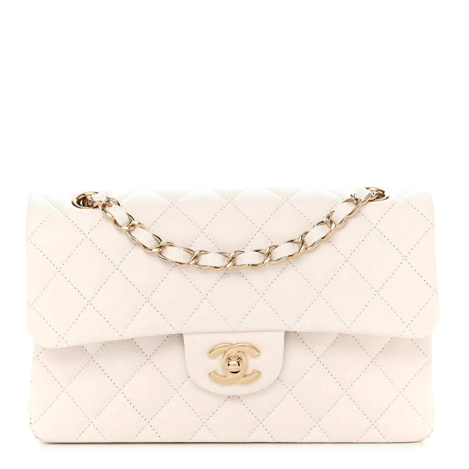 Chanel Caviar Quilted Small Double Flap White 1 of 11