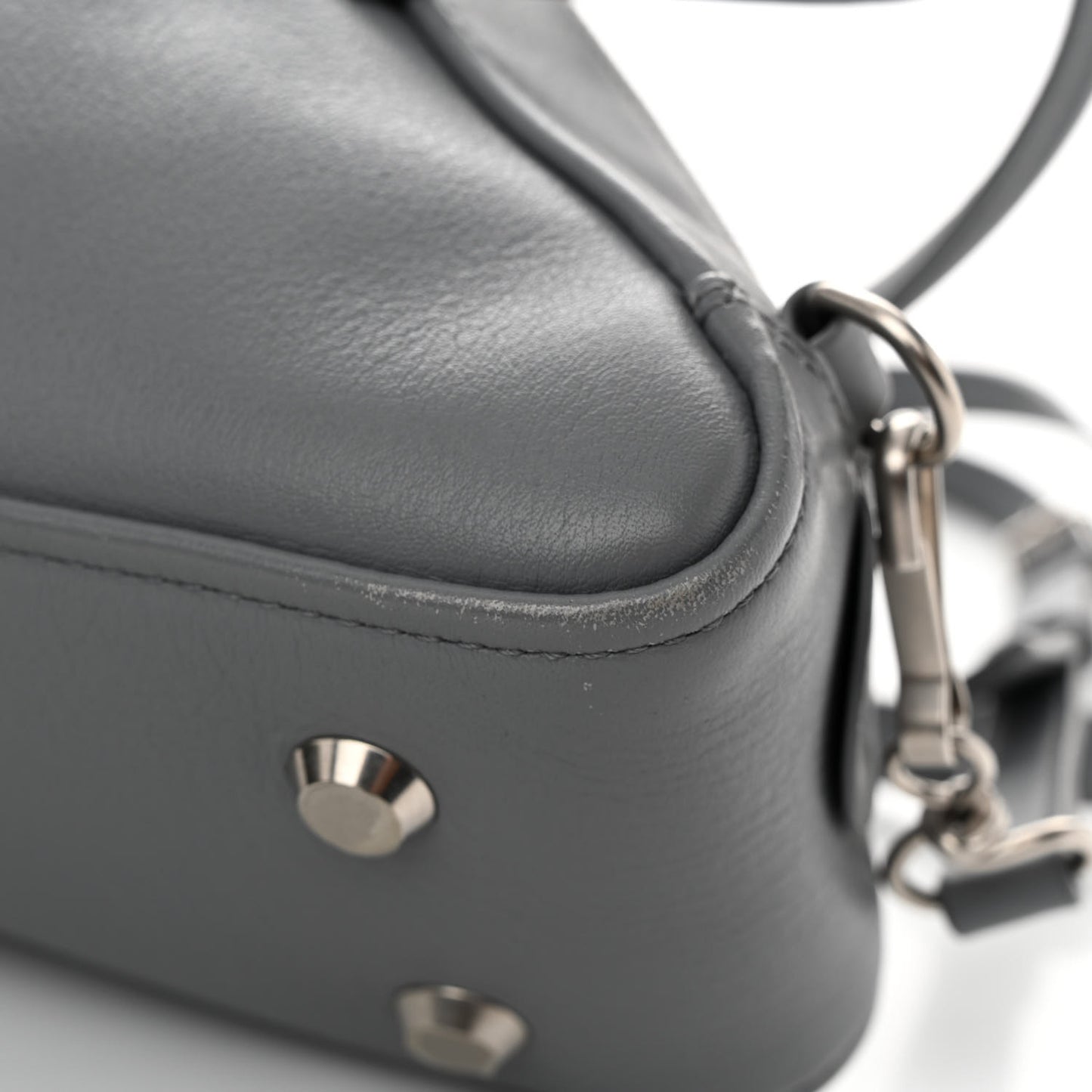 Calfskin S Triangle Duffle Grey
