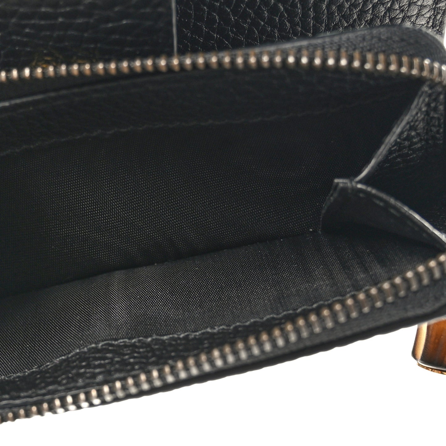 Piuma Calfskin Medium Bamboo Double G Wallet Black
