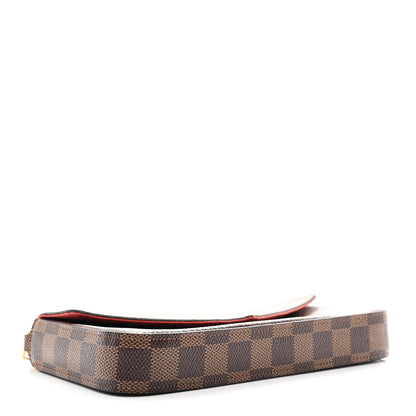 Louis Vuitton Damier Ebene Pochette Felicie Chain Wallet 5 of 13