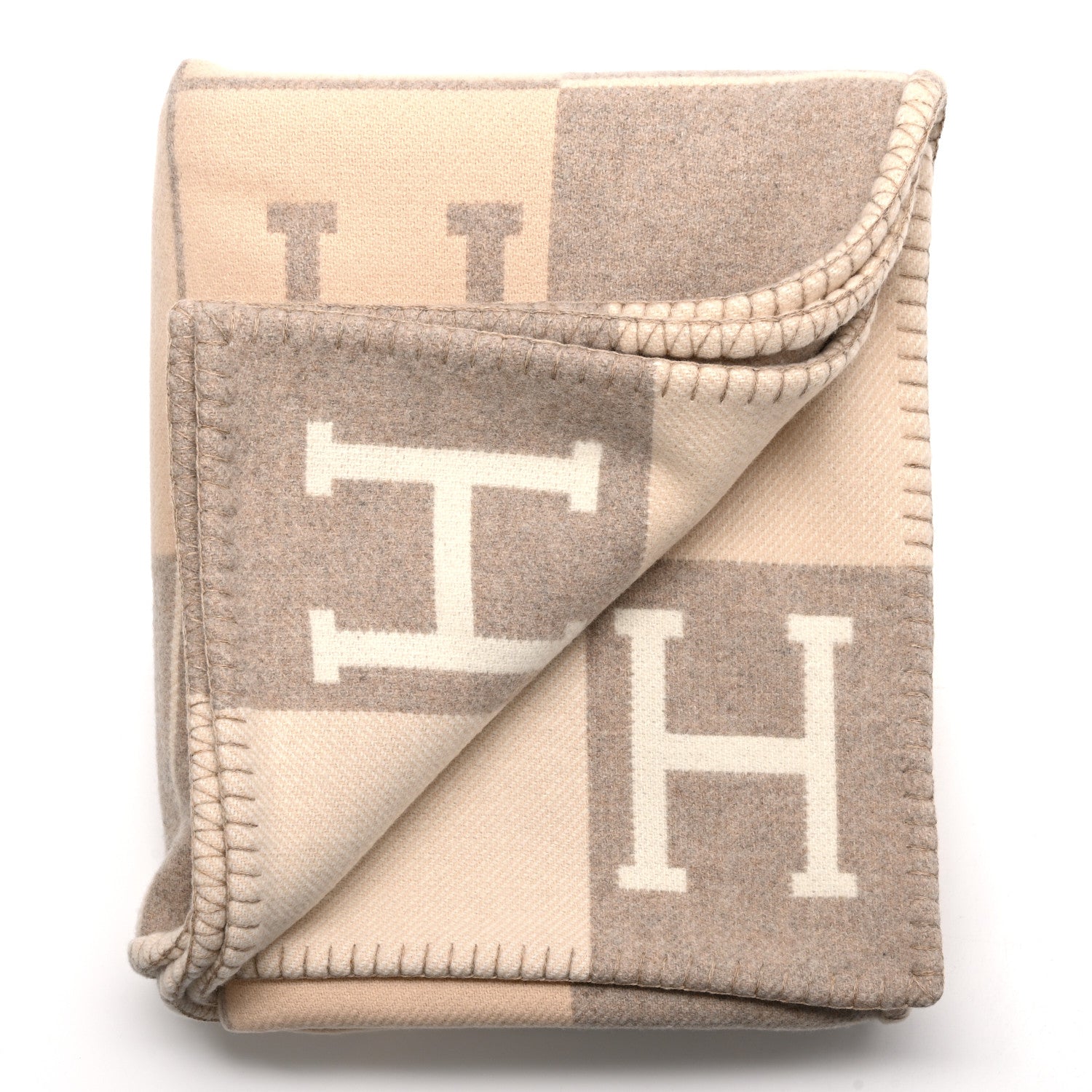 Hermes Wool Cashmere Avalon III Blanket Coco Camomille 2 of 3