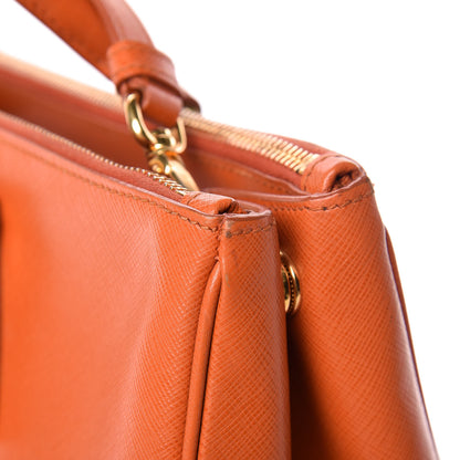 Prada Saffiano Medium Galleria Double Zip Tote Papaya 22 of 23