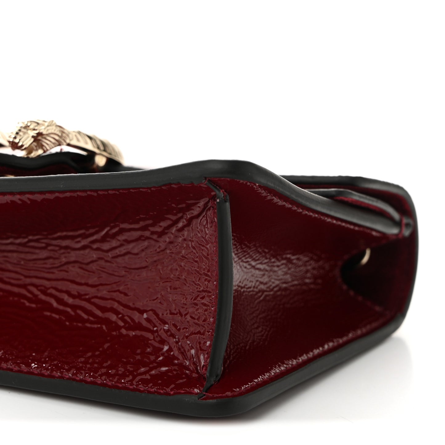 Crinkled Patent Mini Dionysus Shoulder Bag Rosso Ancora Red