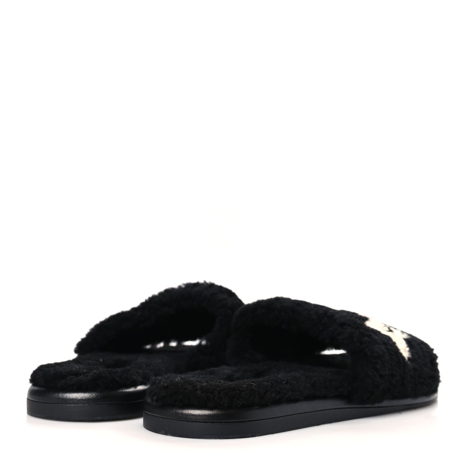 Louis Vuitton Shearling Magnetic Flat Mule 41 Black 4 of 8