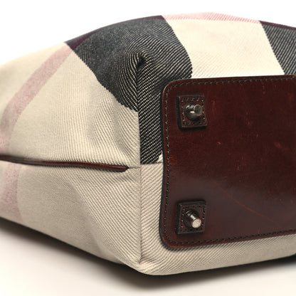 Burberry Canvas Mega Check Print Tote Beige 10 of 15