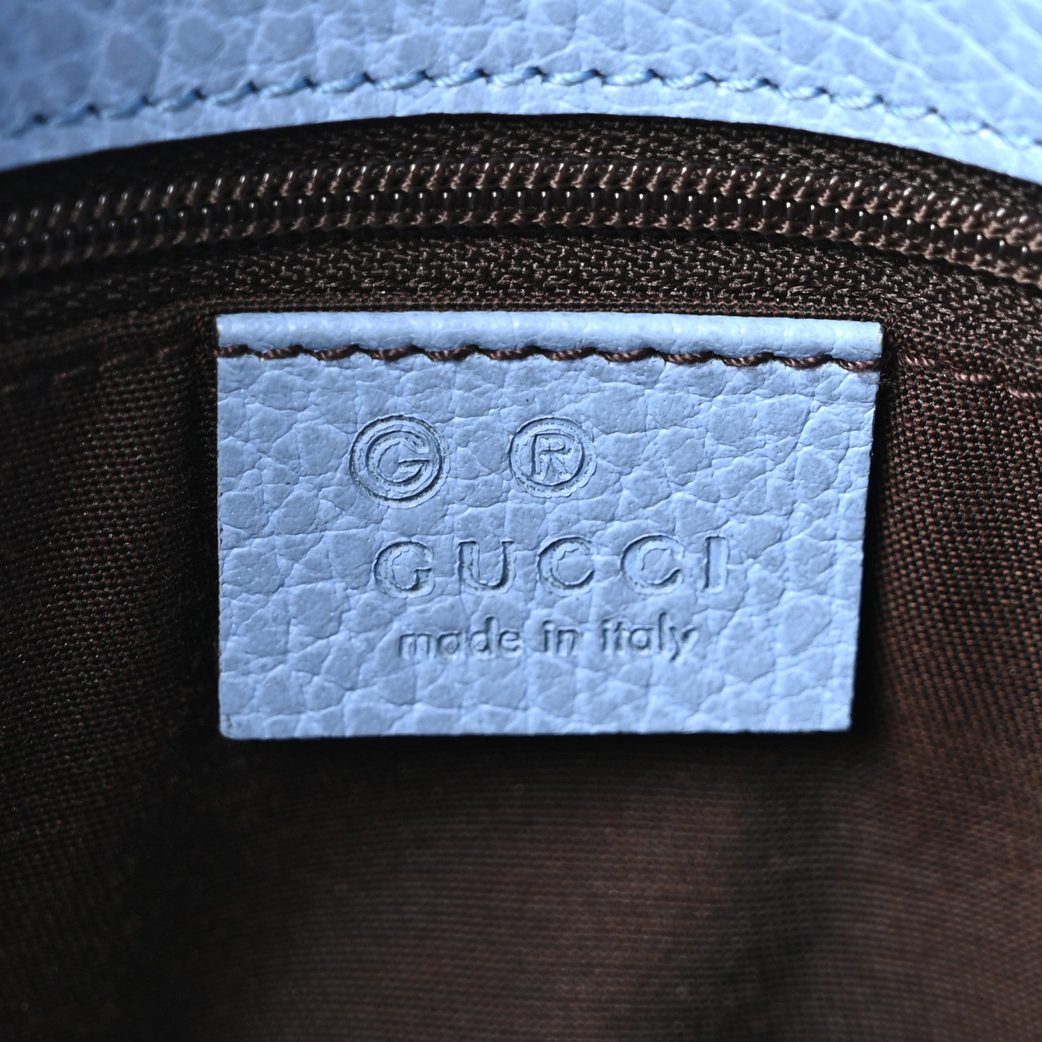 Gucci Calfskin Medium Braided Handle Gifford Tote Blue 5 of 9