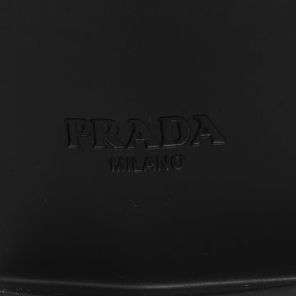 Prada Spazzolato Metal Triangle Logo Pointy 50mm Loafers 37.5 Black 7 of 9