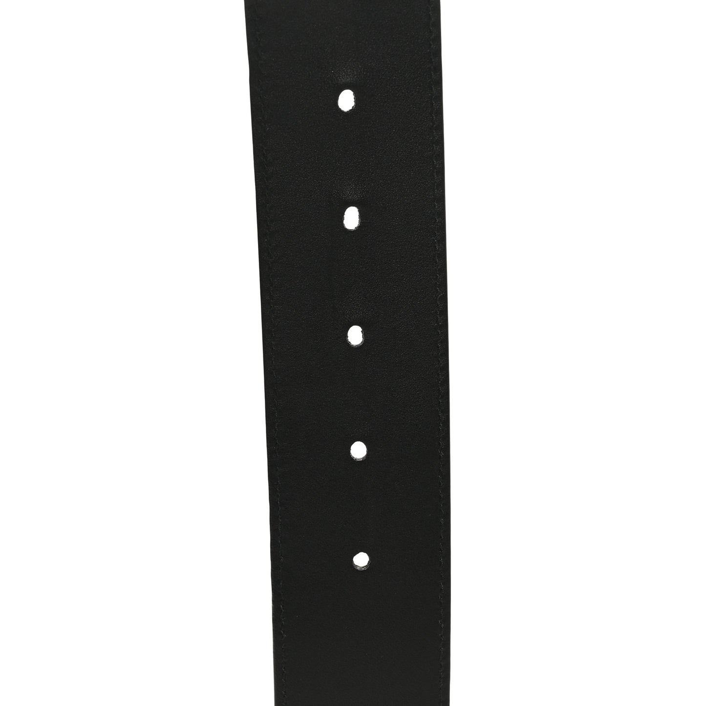 Moon Calfskin Pearl Double G 40mm Belt 90 36 Black Cream