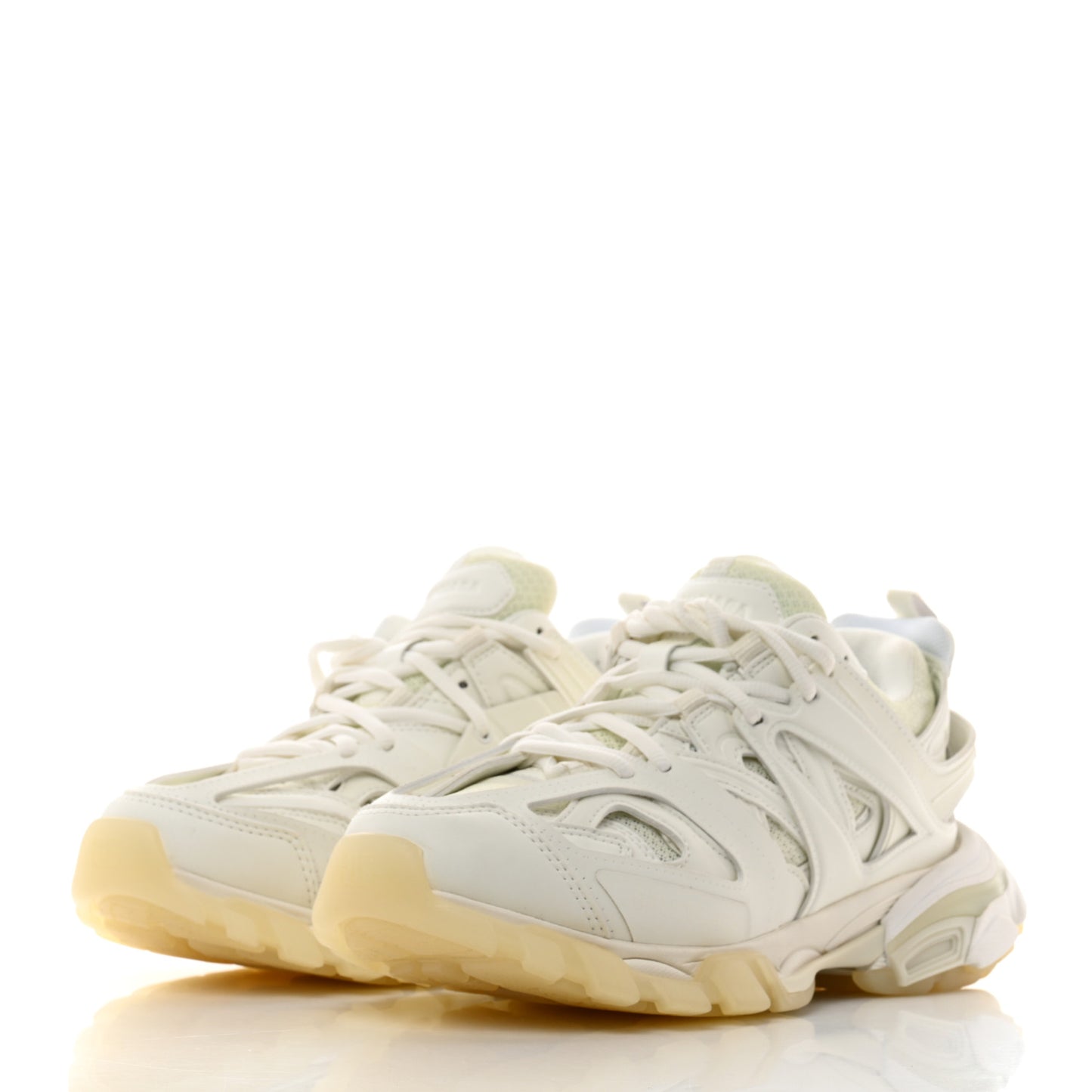 Mesh Nubuck Effect Fabric Glow in the Dark Womens Track Sneakers 39 White