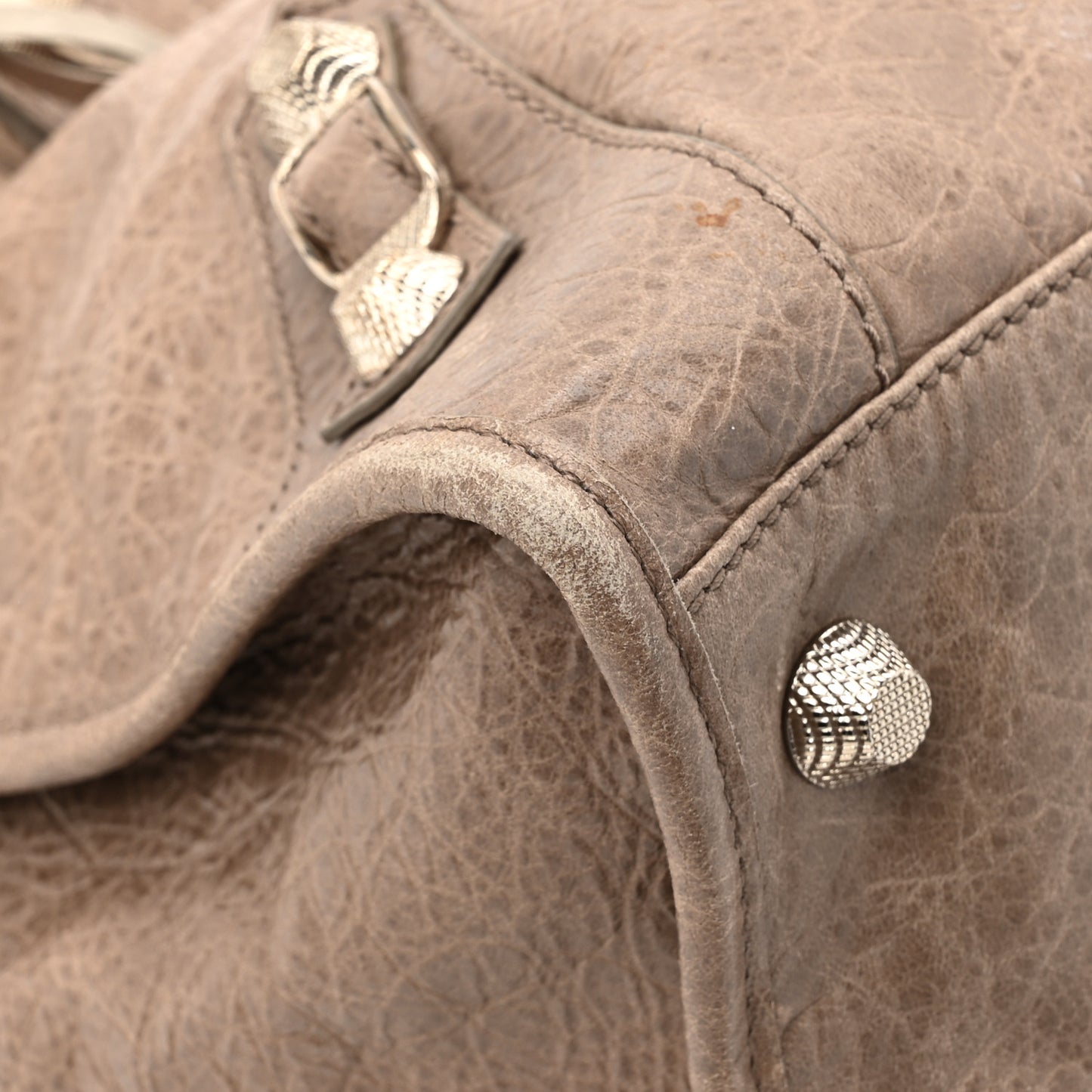Agneau Giant 12 Silver Hardware Work Gris Poivre