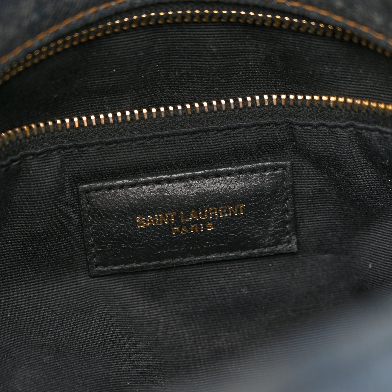 Saint Laurent Denim Quilted Small Loulou Puffer Monogram Chain Satchel Blue Cinnamon 6 of 12
