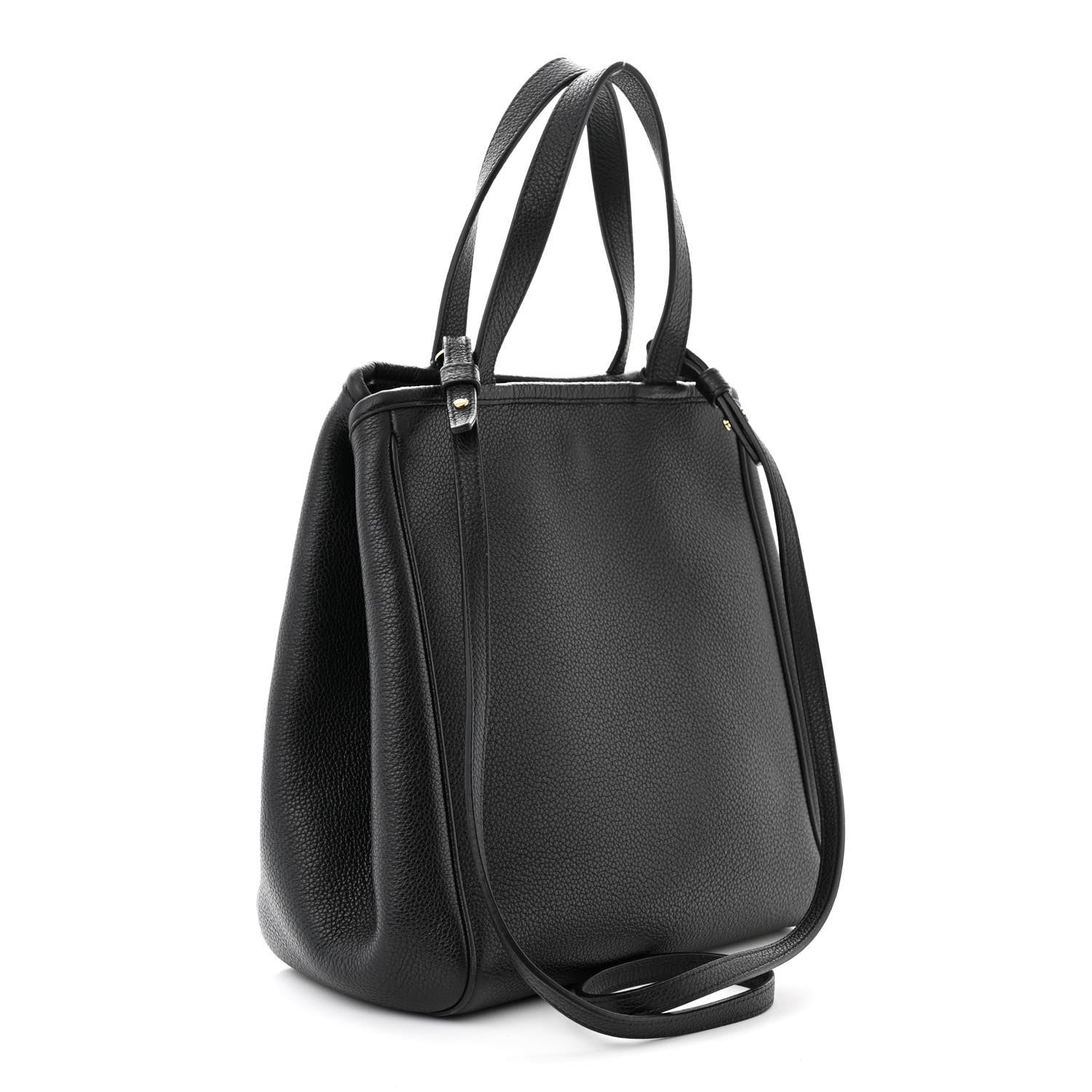 Celine Grained Calfskin Small Folded Cabas Black 3 of 10