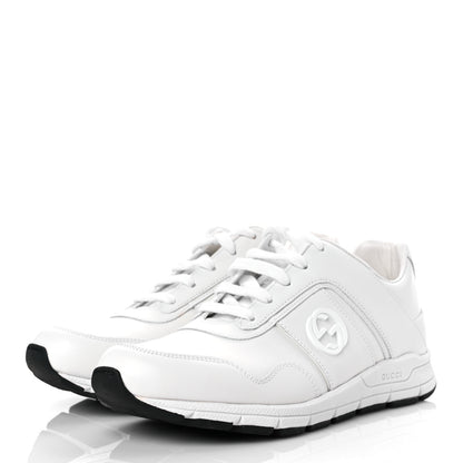 Gucci Calfskin Womens Interlocking G Sneakers 38 White 3 of 13