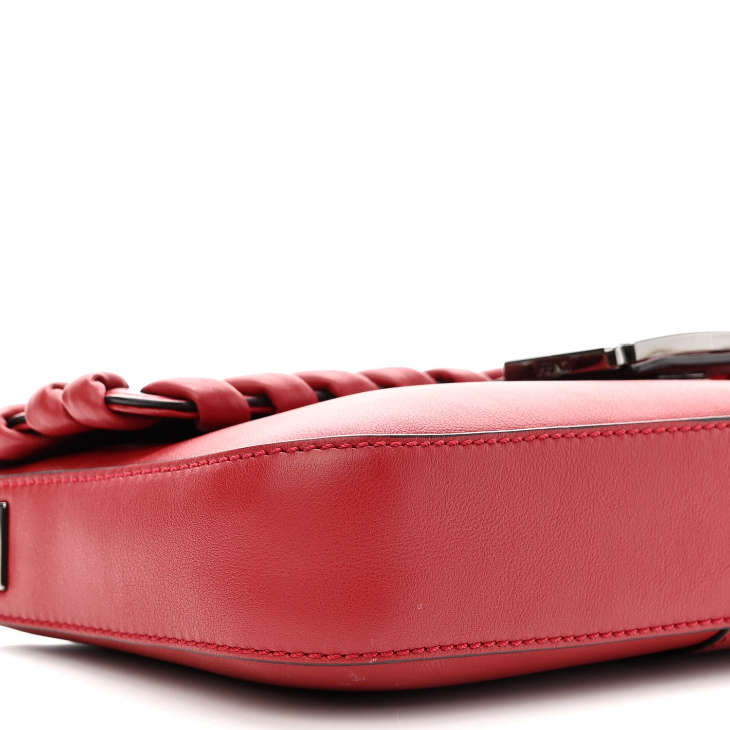 Fendi Vitello Dolce Lace Up Baguette Ribes 9 of 10