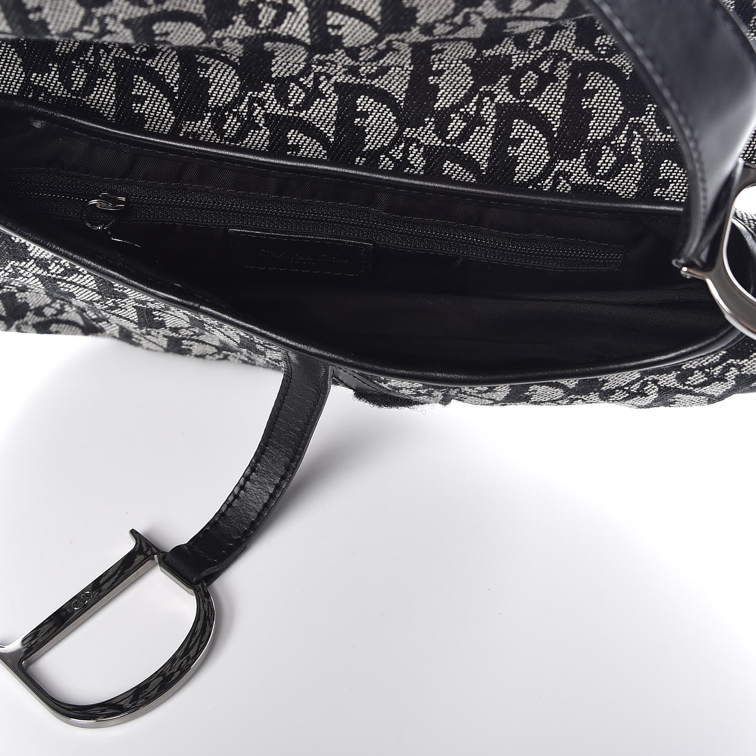 Christian Dior Monogram Saddle Bag Black 5 of 7