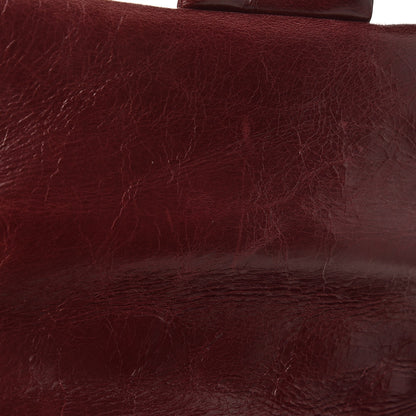 Chanel Glazed Calfskin Castle Rock Large Flap Burgundy 8 of 15