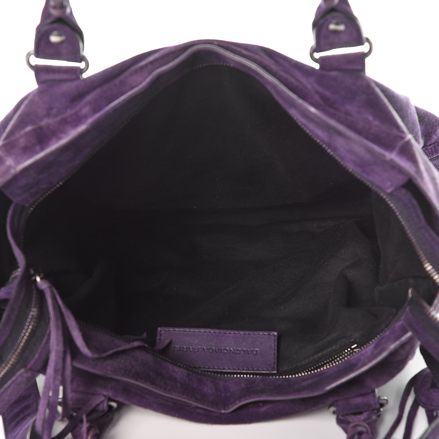 Baby Daim Suede Classic Silver Hardware City Purple