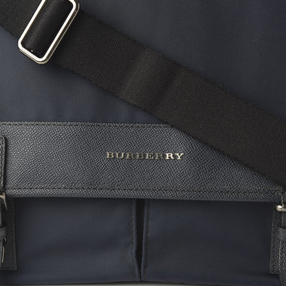 Burberry Calfskin Nylon Fairbank Messenger Bag Navy Black 9 of 9
