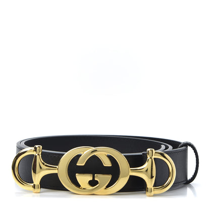 Gucci Calfskin Zumi 30mm Belt 80 32 Black 1 of 4
