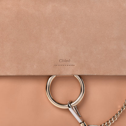 Chloe Calfskin Suede Medium Faye Shoulder Bag Blushy Pink 10 of 14