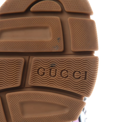 Gucci X SEGA Metallic Calfskin Mesh Womens Flashtrek Sneakers 35 Rame Mystic White Lago 9 of 10