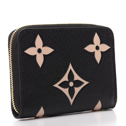 Louis Vuitton Empreinte Monogram Giant Zippy Coin Purse Black Beige 3 of 7