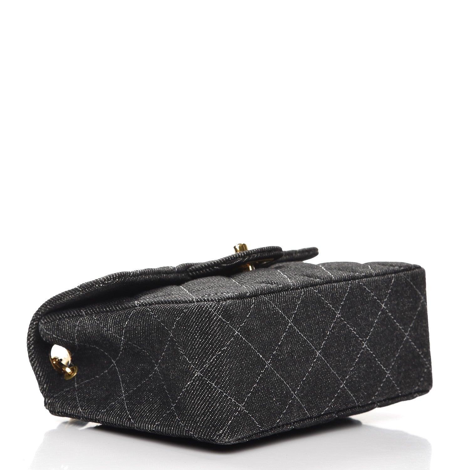 Chanel Denim Quilted Mini Square Flap Black 4 of 7