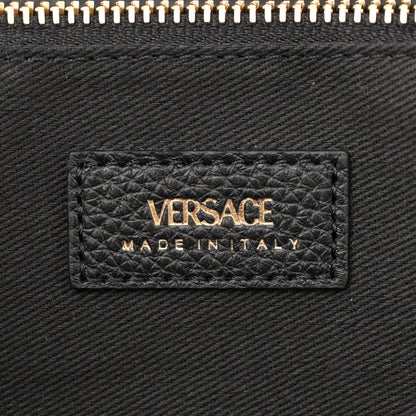 Versace Grained Calfskin Virtus Wallet On Chain Black 7 of 13