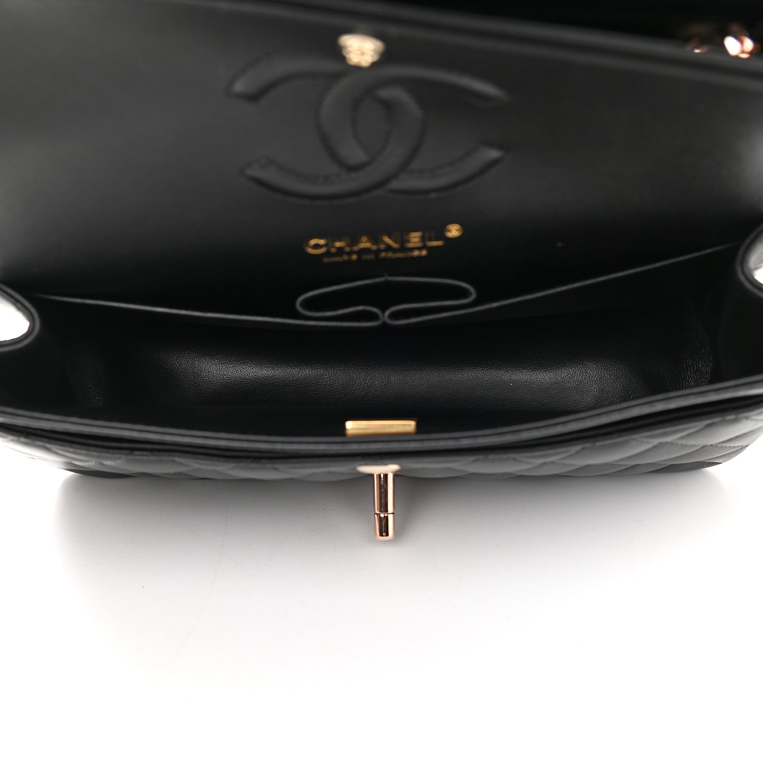 Chanel Lambskin Quilted Small Double Flap Black 5 of 9