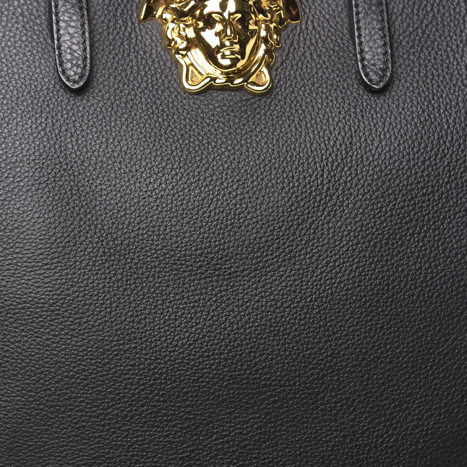 Versace Cervo Embossed Vitello Medusa Tote Black 11 of 15