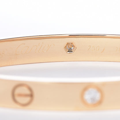 Cartier 18K Yellow Gold 6 Diamond LOVE Bracelet 16 5 of 7