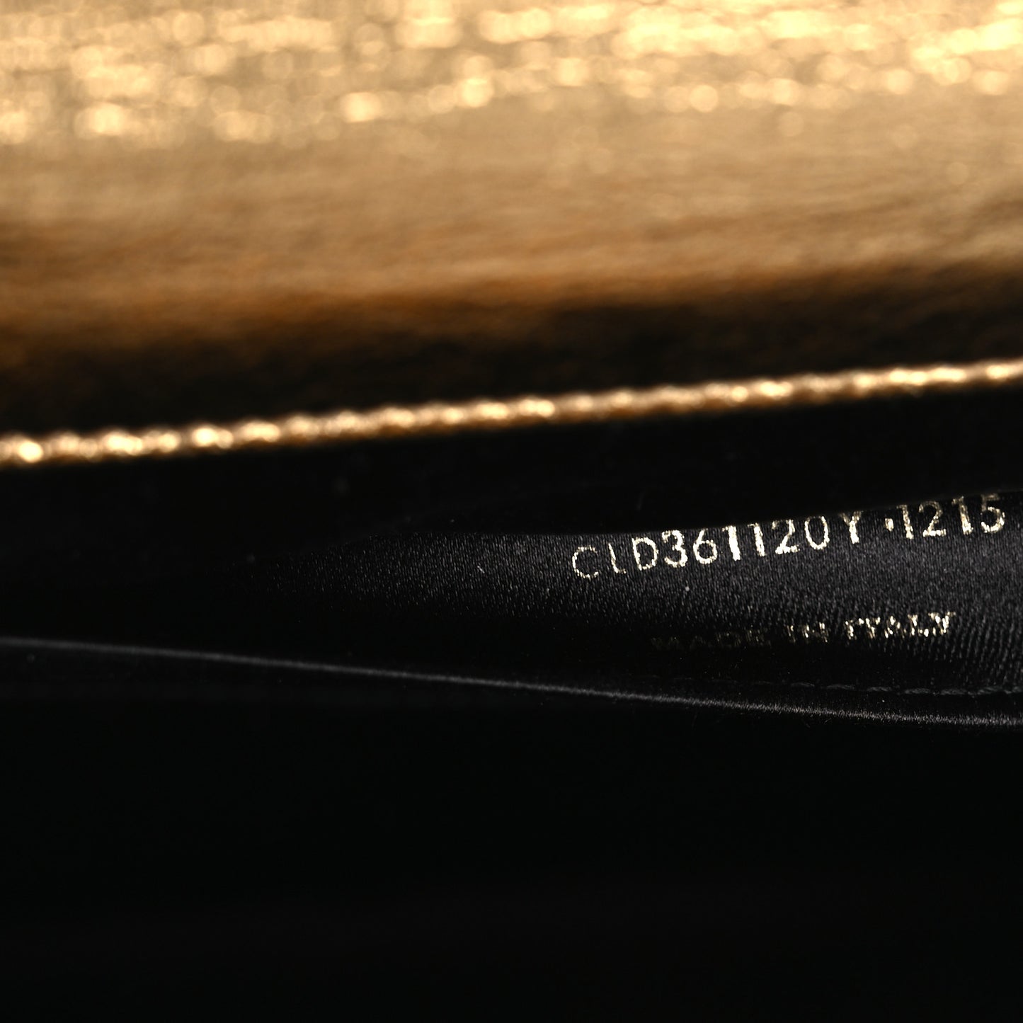 Metallic Calfskin Monogram Large Belle De Jour Clutch Gold