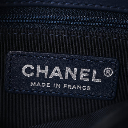 Chanel Lambskin Quilted CC Flap Navy 6 of 10