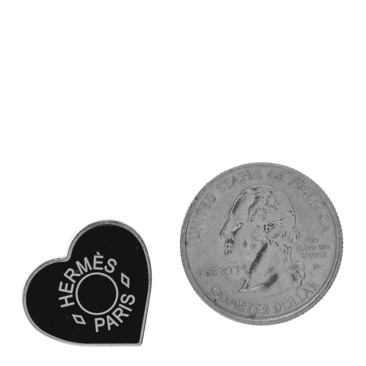 Palladium Coeur Scarf Ring Black