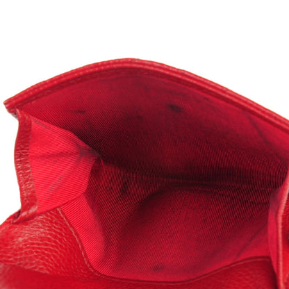 Chanel Caviar Quilted Compact French Flap Wallet Red 9 of 13