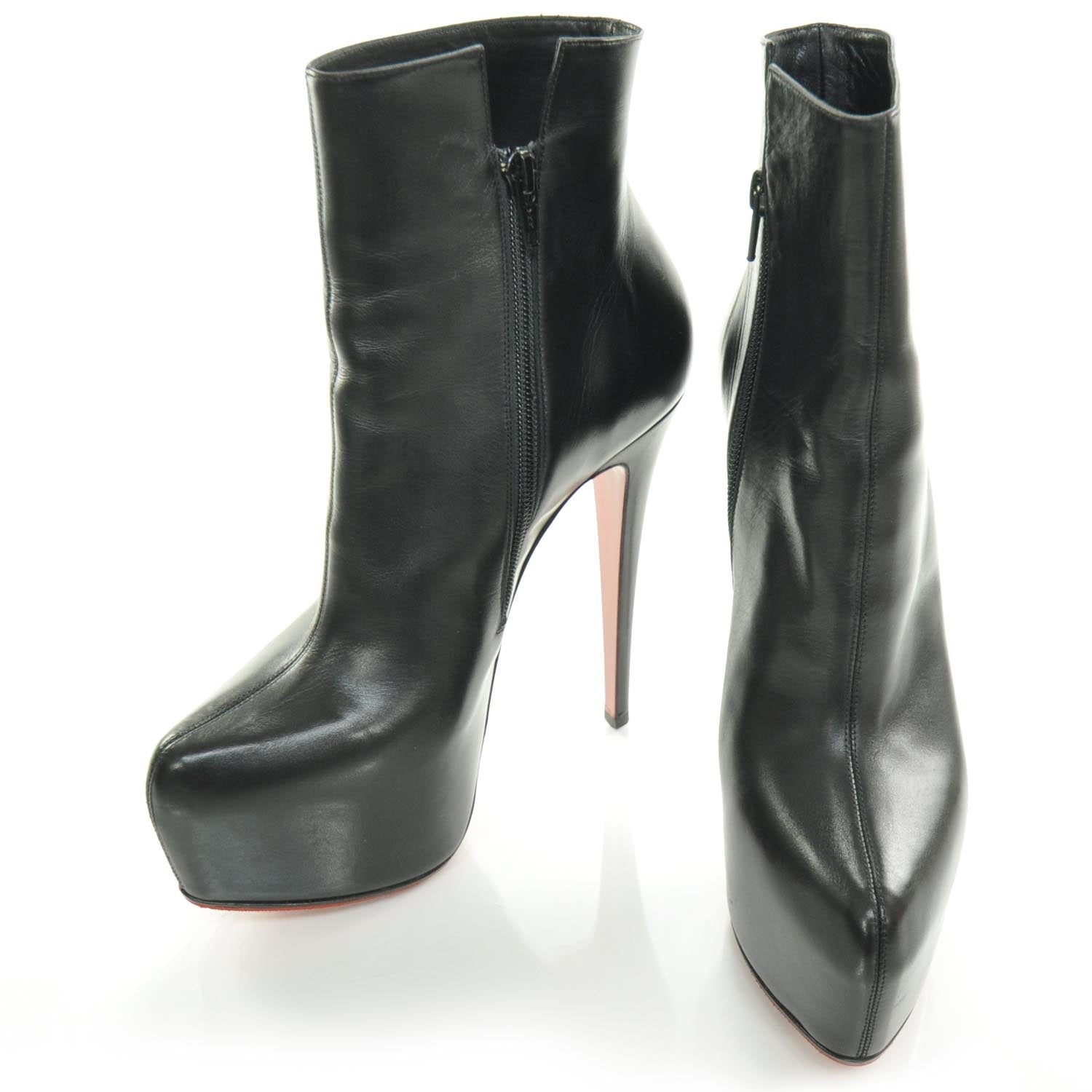 Christian Louboutin Leather Daf 160 Ankle Boots 38.5 Black 1 of 7