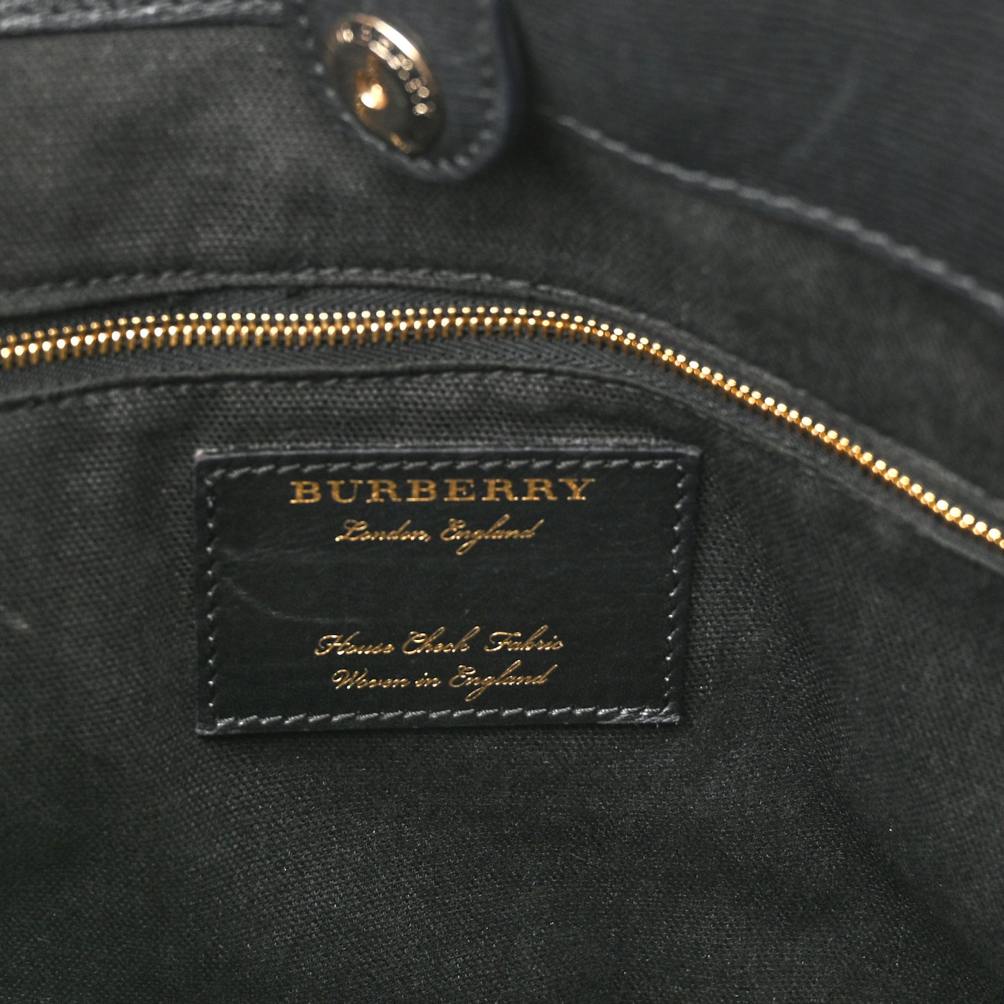 Grainy Calfskin House Check Small Canterbury Black
