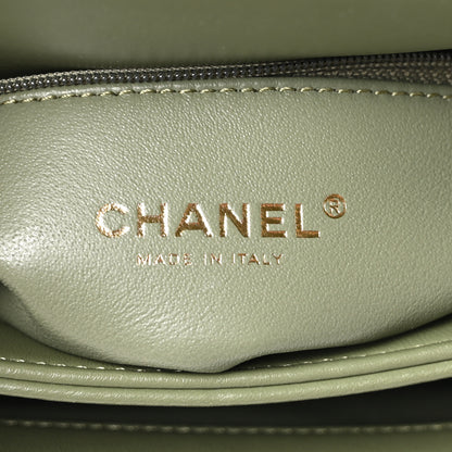 Chanel Lambskin Quilted Small Trendy CC Flap Dual Handle Bag Green 5 of 10
