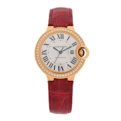 Cartier Stainless Steel 18K Yellow Gold Alligator Diamond 33mm Ballon Bleu De Cartier Automatic Watch 1 of 5
