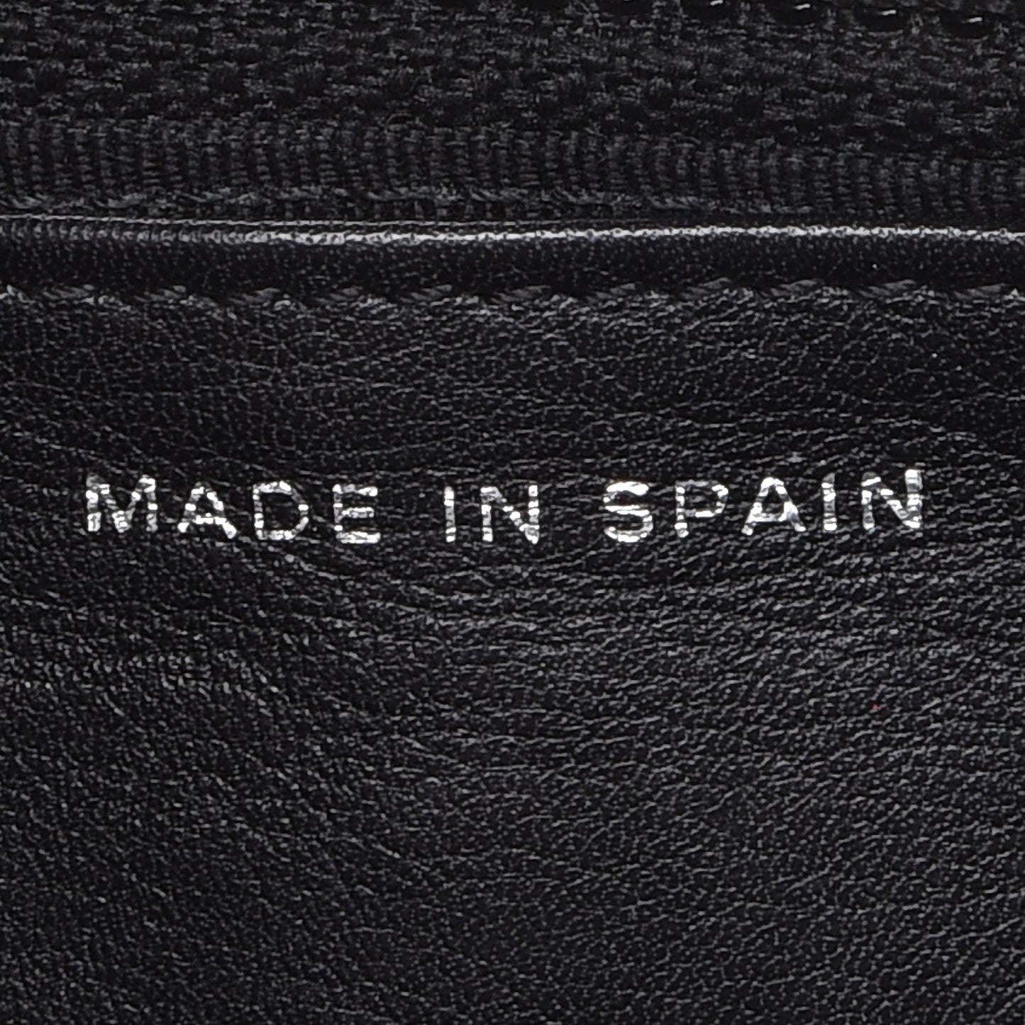 Striated Patent Quilted Wallet on Chain WOC Black