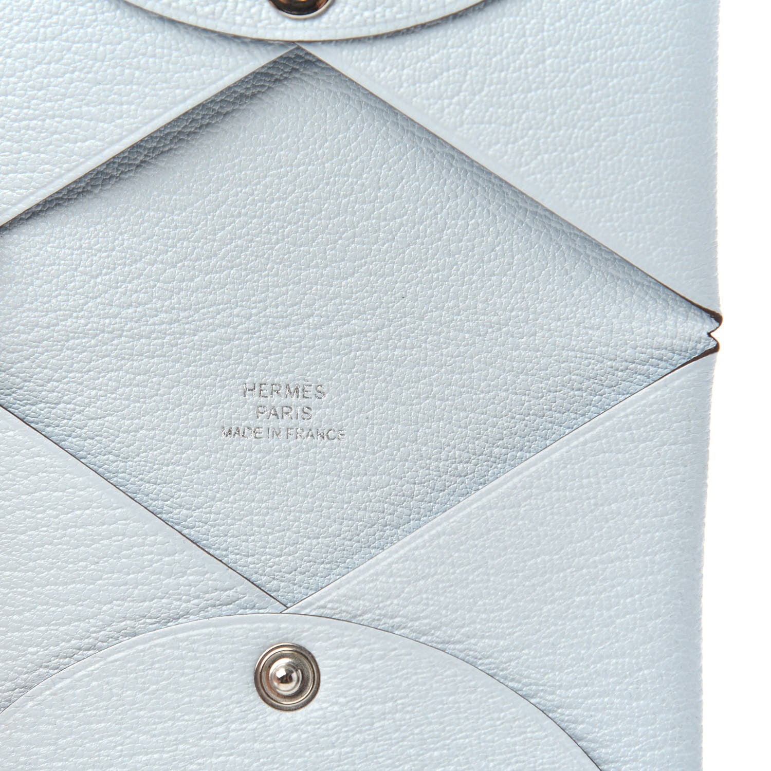Hermes Chevre Mysore Calvi Card Case Bleu Brume 6 of 8