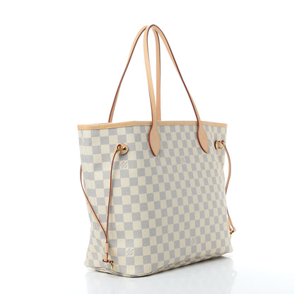 Louis Vuitton Damier Azur Neo Neverfull MM Rose Ballerine 4 of 13