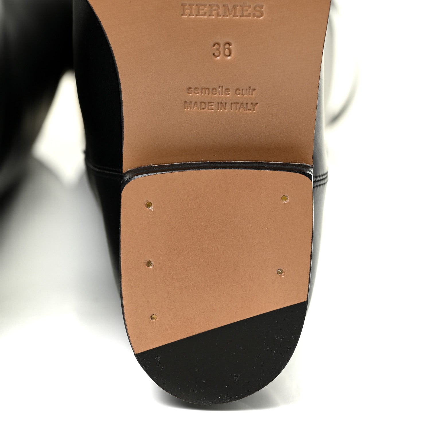 Hermes Box Kelly Jumping Boots 36 Black 7 of 11