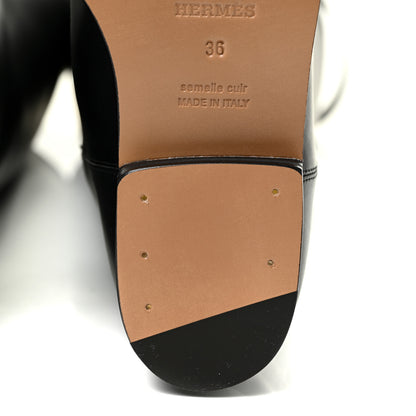Hermes Box Kelly Jumping Boots 36 Black 7 of 11